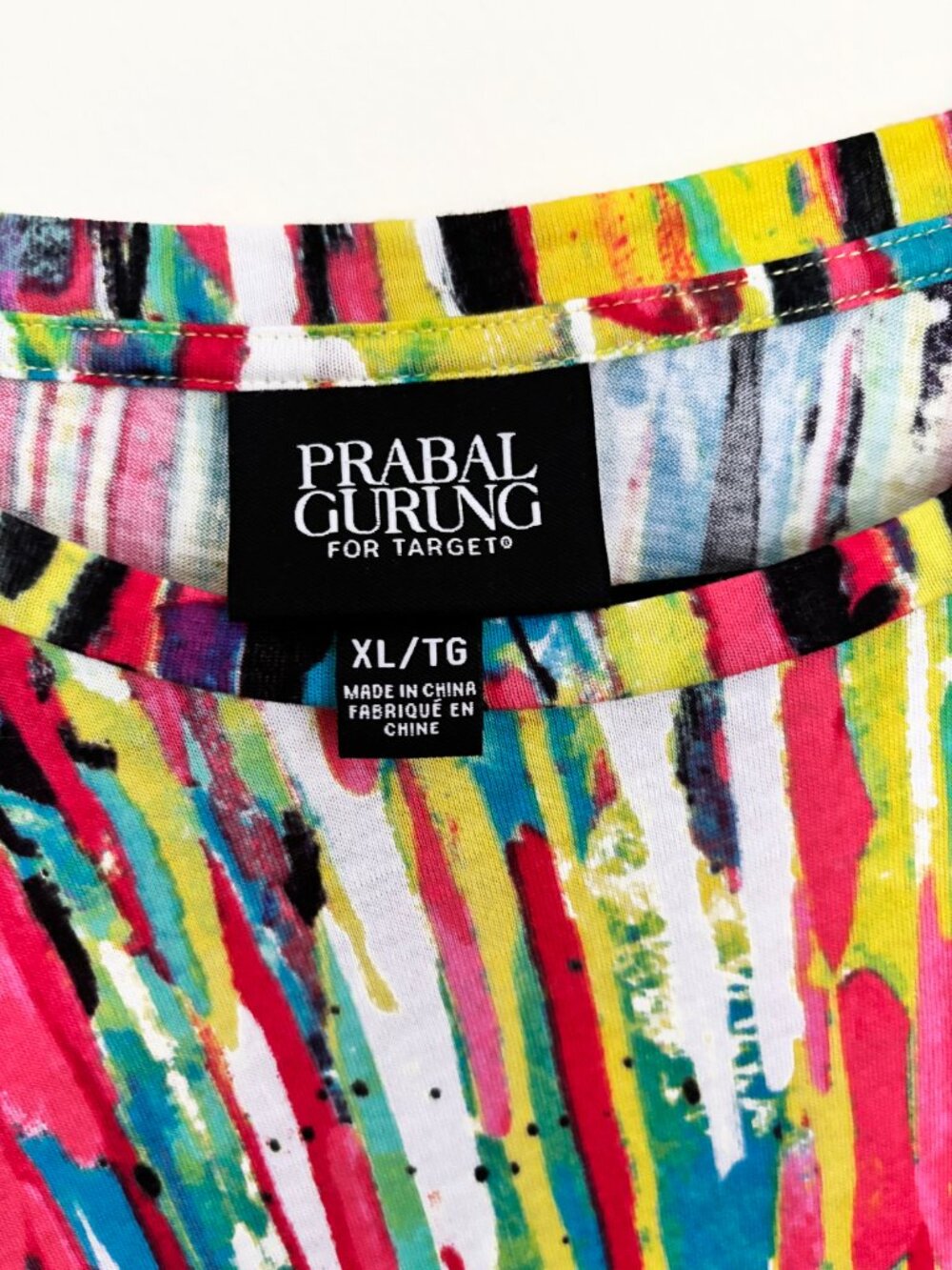 Prabal Gurung Multi Colored Long Sleeve Paint Drip Shirt XL EXCELLENT CONDITION. - Picture 3 of 5